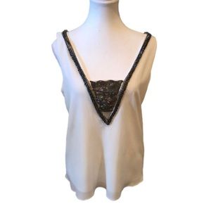 Marciano White Embellished Cami  - Size S
